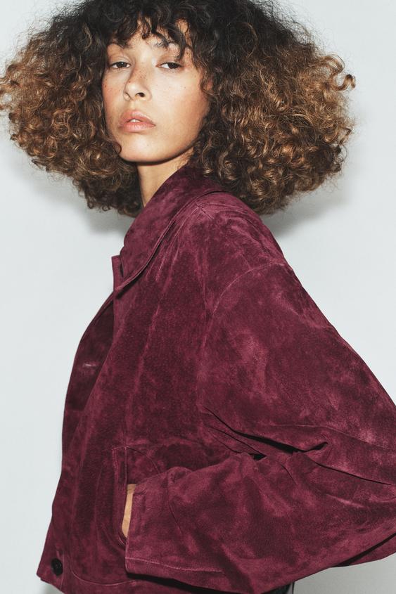 Blouson 100 % cuir suédé