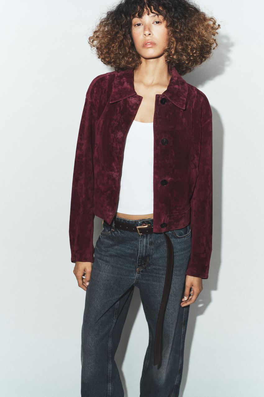 Blouson 100 % cuir suédé
