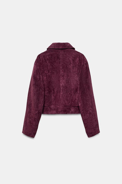 Blouson 100 % cuir suédé