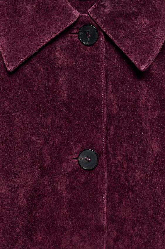 Blouson 100 % cuir suédé