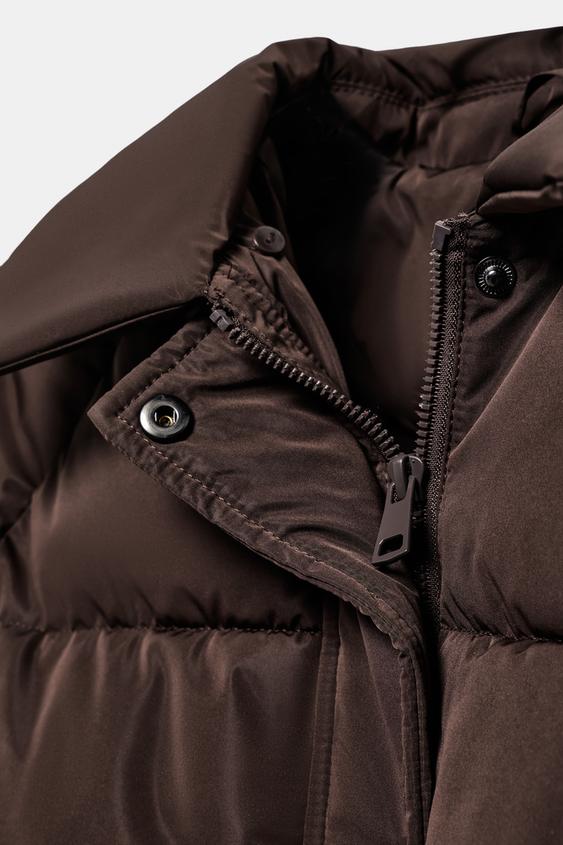 Veste bomber matelassée à revers effet fourrure
