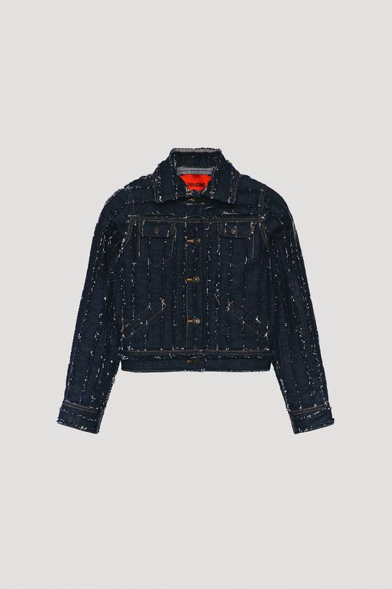 Veste en denim effilochée Édition limitée