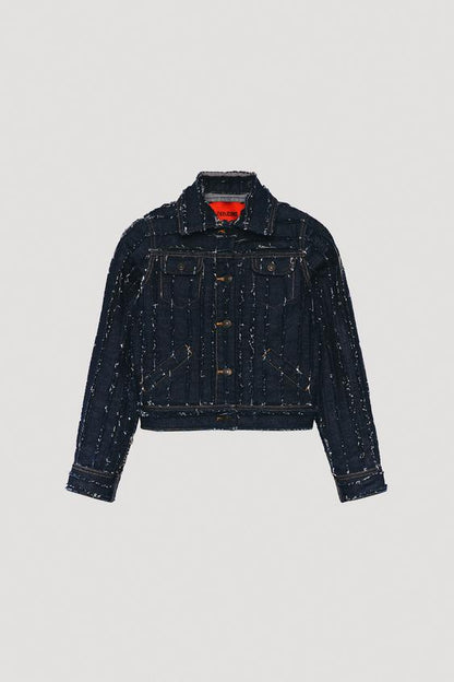Veste en denim effilochée Édition limitée