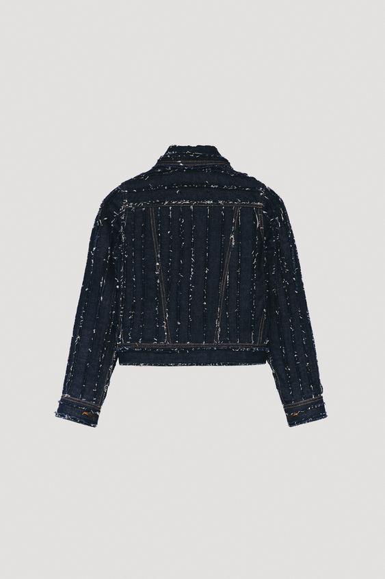 Veste en denim effilochée Édition limitée