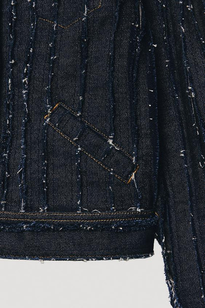 Veste en denim effilochée Édition limitée