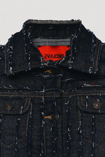 Veste en denim effilochée Édition limitée