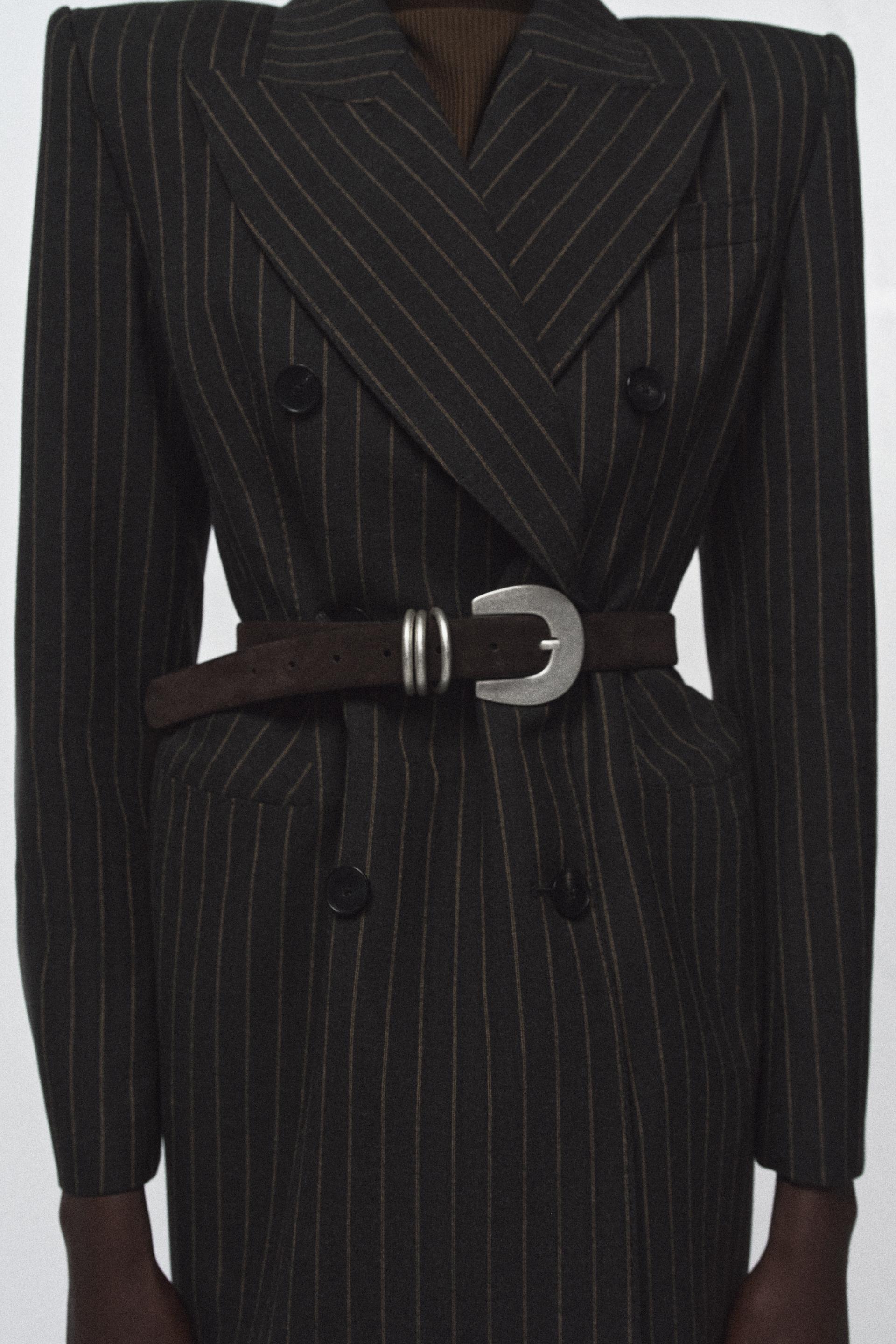 Ceinture 100 % cuir suédé à triple passant