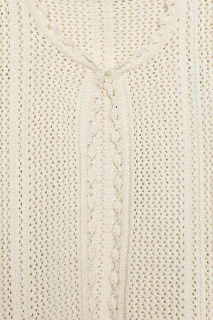 Veste en maille pointelle
