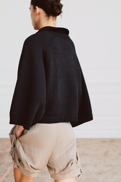 Pull en maille à col V