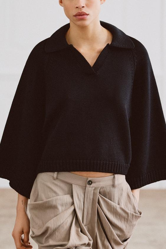 Pull en maille à col V