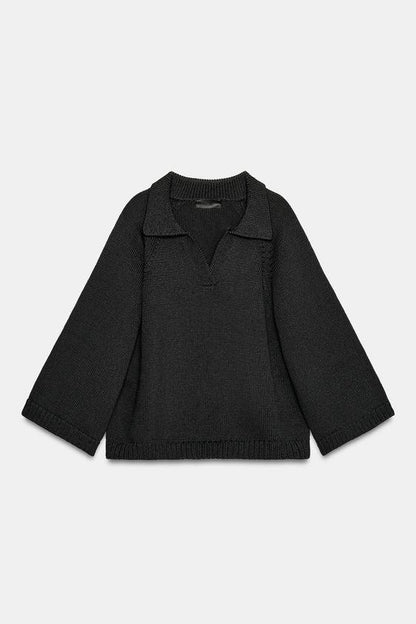 Pull en maille à col V