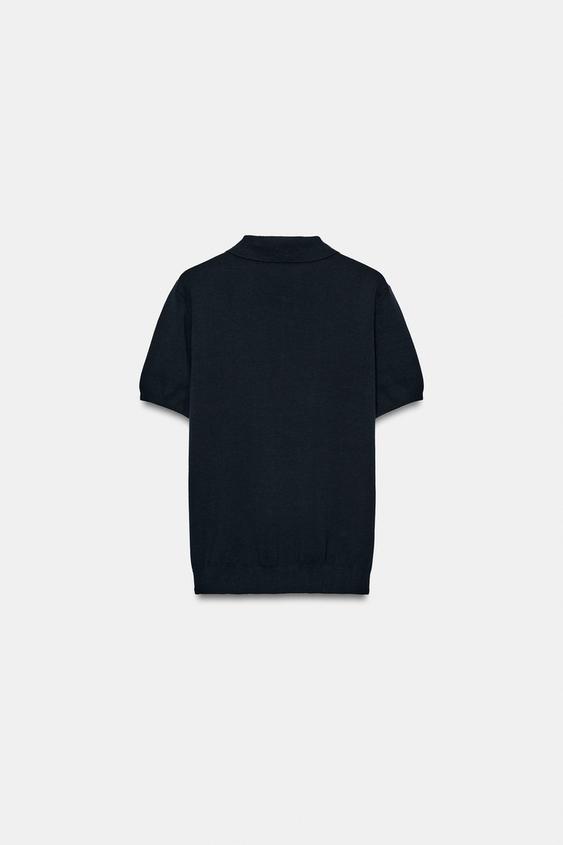 Polo en maille à fermeture zippée