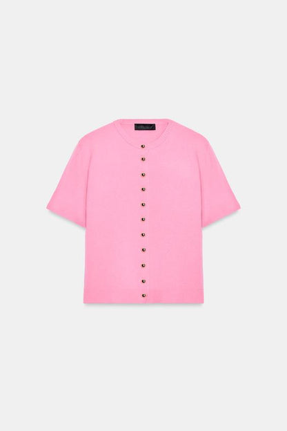 Veste en maille à manches courtes