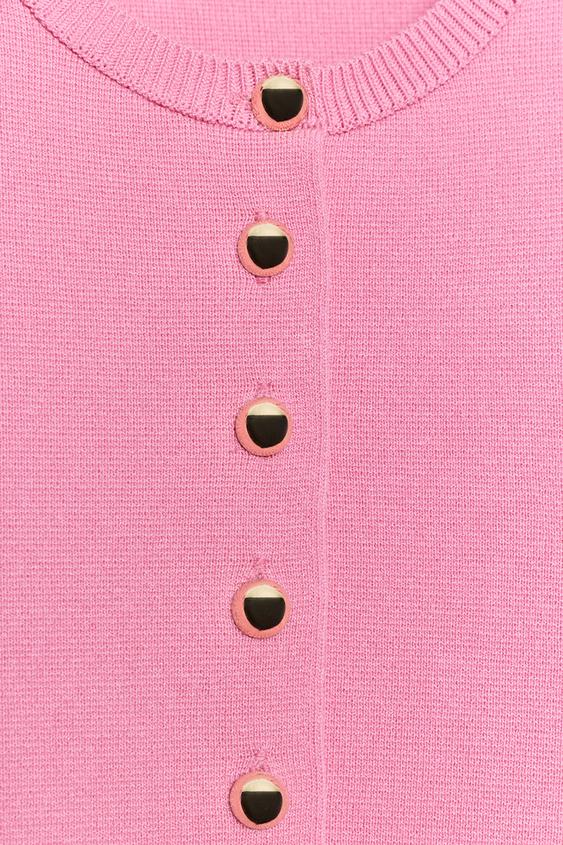 Veste en maille à manches courtes