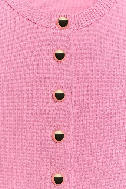 Veste en maille à manches courtes