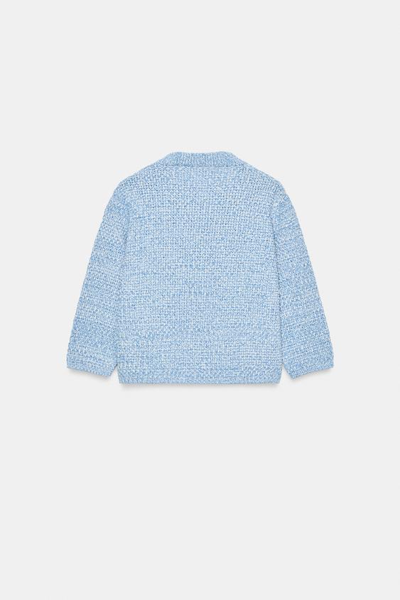 Veste en maille à manches trois-quarts