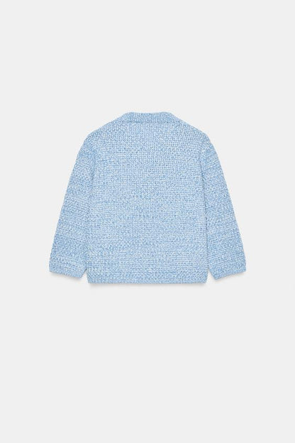 Veste en maille à manches trois-quarts
