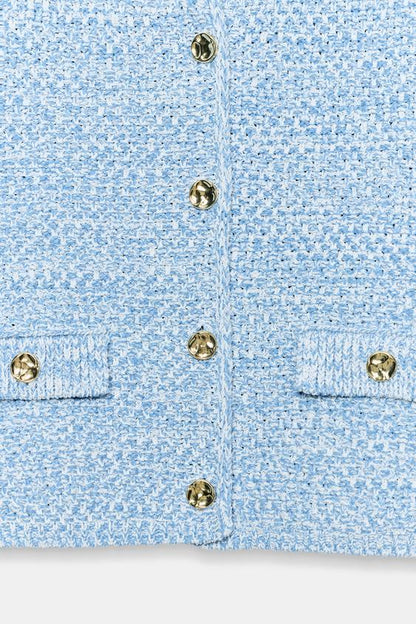 Veste en maille à manches trois-quarts