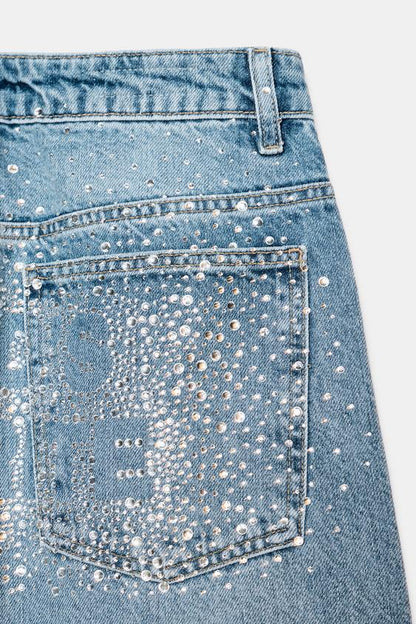 Jean TRF droit brillant, taille mi-haute