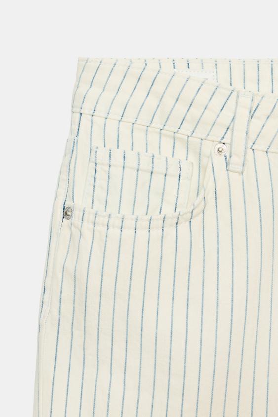 Jean TRF droit à rayures taille basse