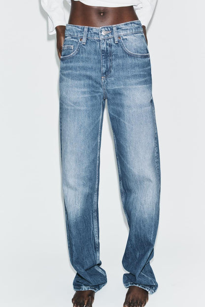 Jean TRF à jambe large taille haute