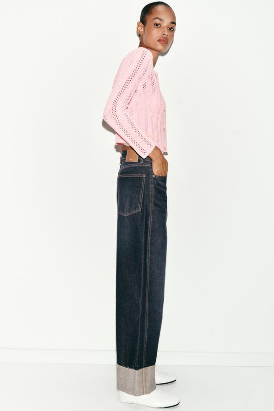 Veste en maille pointelle