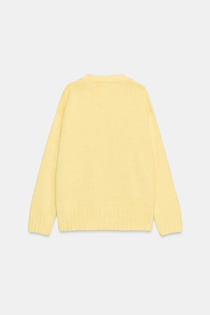 Pull en maille à bas asymétrique