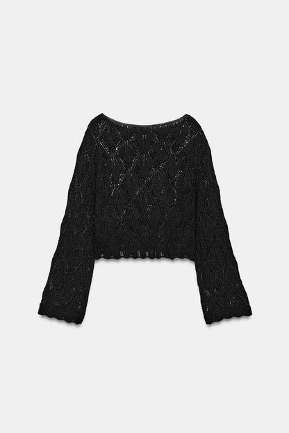 Pull en maille pointelle