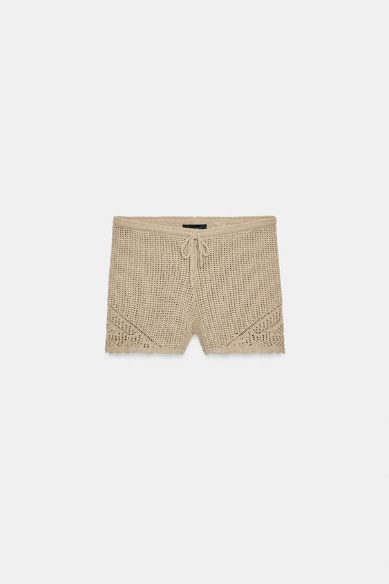 Short en maille pointelle