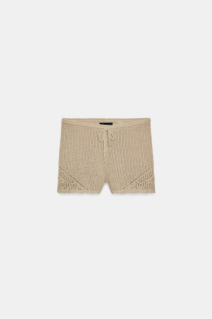 Short en maille pointelle