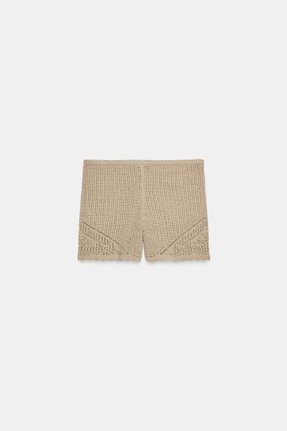 Short en maille pointelle