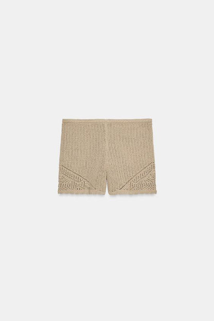 Short en maille pointelle
