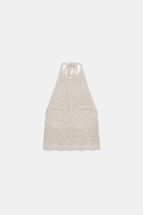 Top dos-nu en maille
