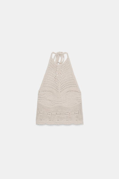 Top dos-nu en maille