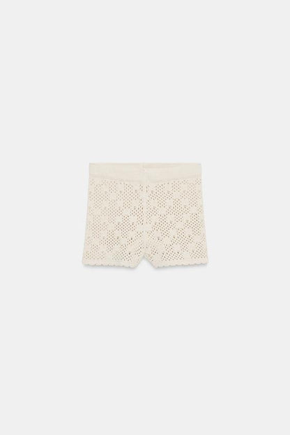 Short en maille pointelle