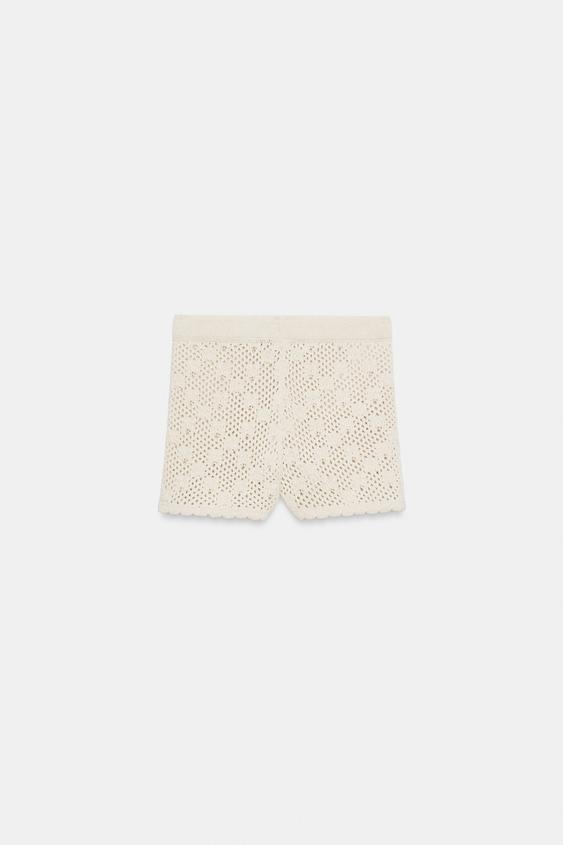 Short en maille pointelle