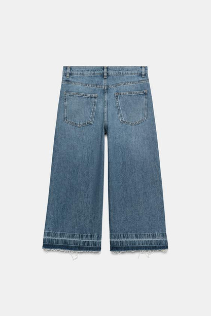 Bermuda en denim à jambe large ZW Collection