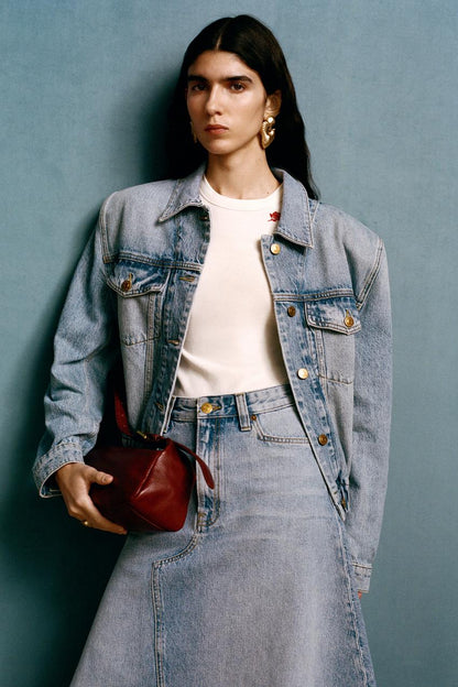 Jupe midi en denim Willy Chavarria x Zara