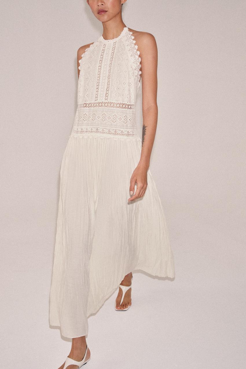 Robe midi en dentelle ZW Collection