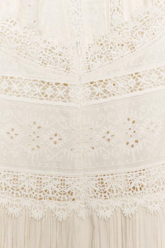 Robe midi en dentelle ZW Collection