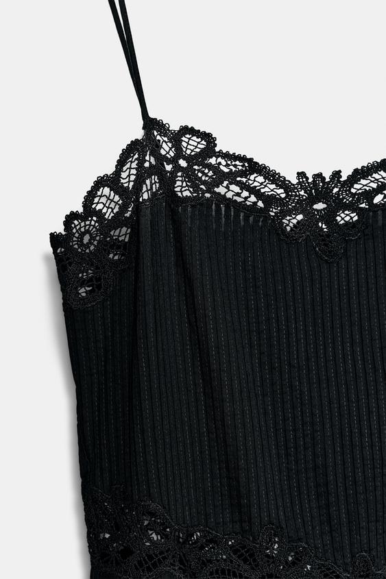 Robe midi en dentelle ZW Collection