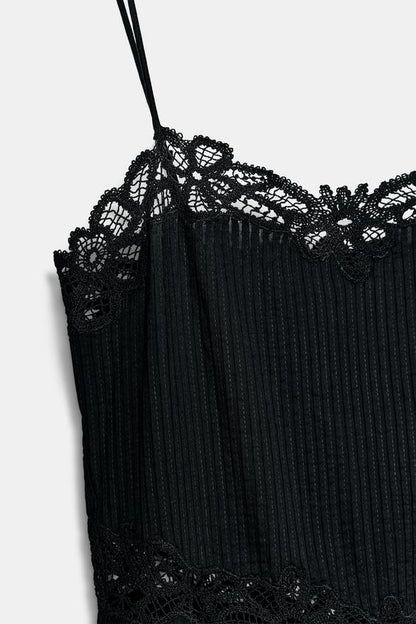 Robe midi en dentelle ZW Collection