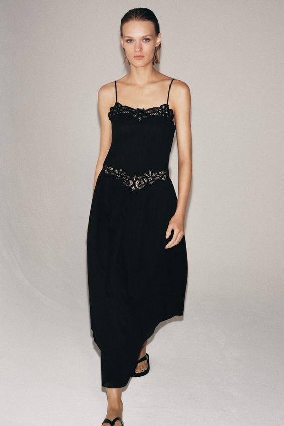 Robe midi en dentelle ZW Collection