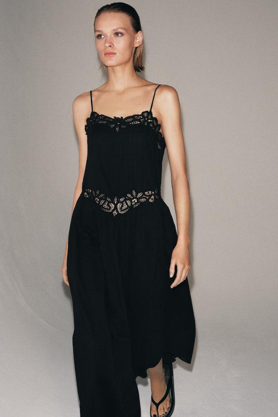 Robe midi en dentelle ZW Collection
