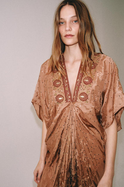 Robe brodée à perles ZW Collection Édition limitée
