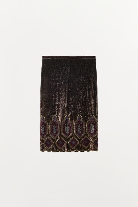 Jupe midi à perles Édition limitée