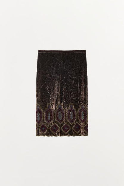 Jupe midi à perles Édition limitée