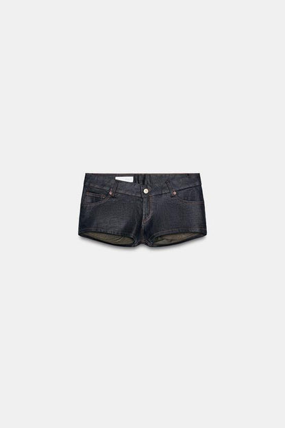 Short mini en denim TRF taille basse