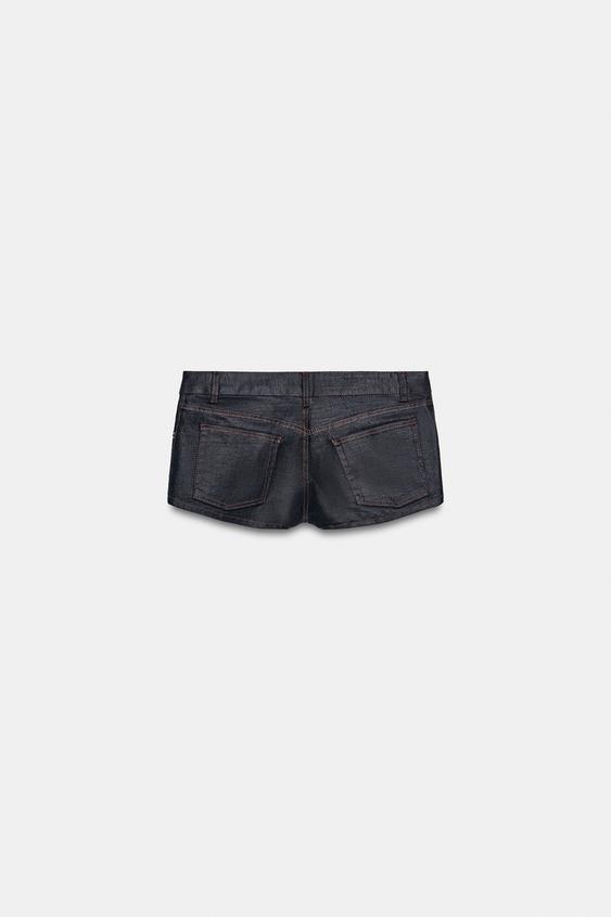 Short mini en denim TRF taille basse