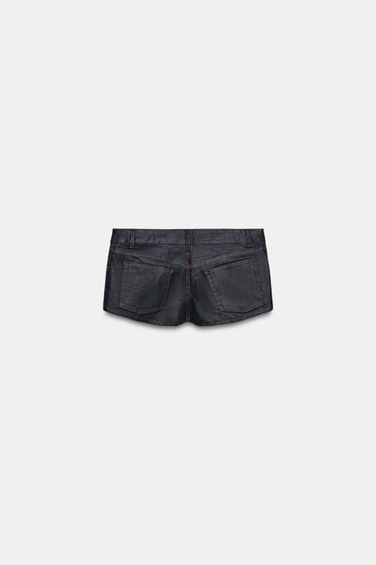 Short mini en denim TRF taille basse